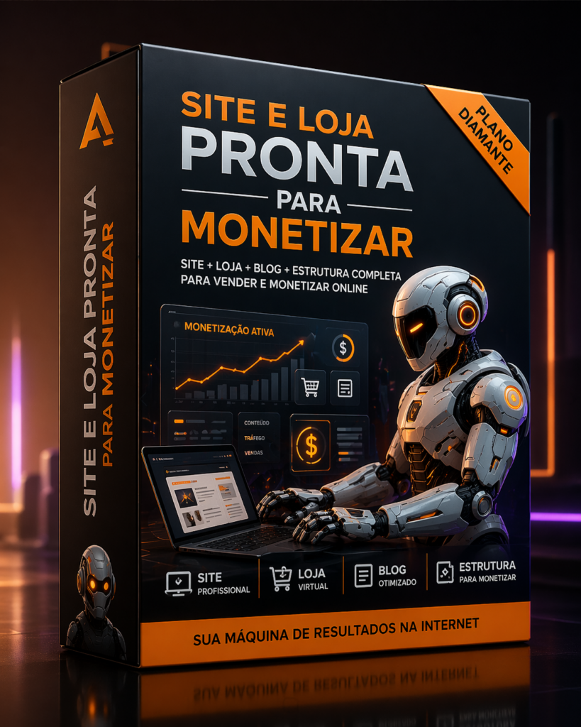 site e loja pronta para monetizar