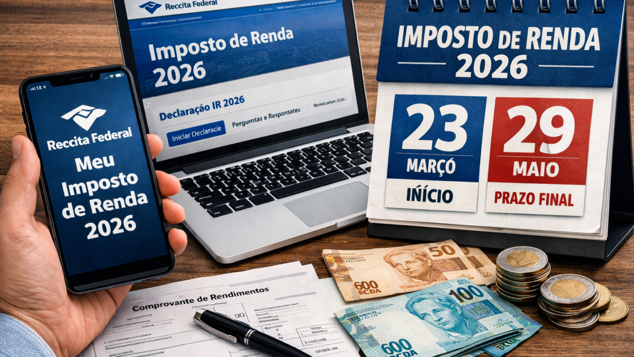 Imposto de Renda 2026 já começou e prazo termina em 29 de maio