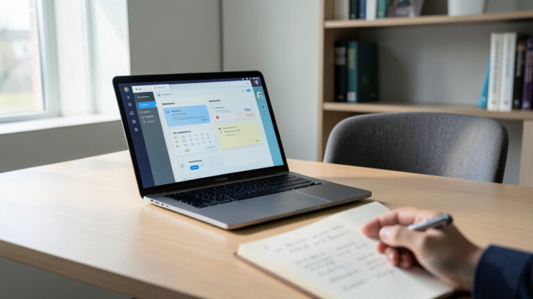 Pessoa usando inteligência artificial como memória externa para organizar informações