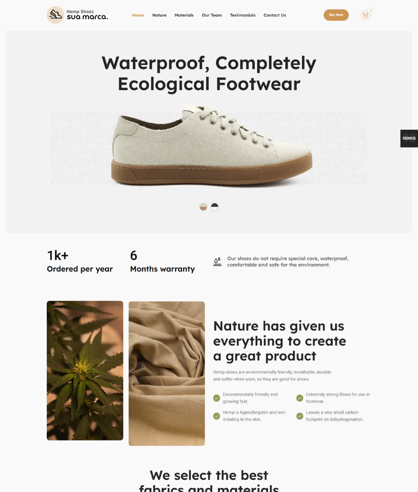 demo hemp shoes
